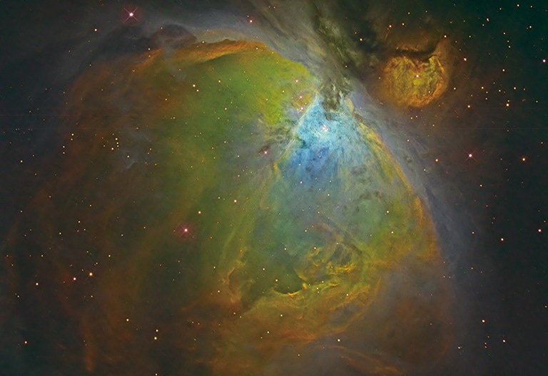 Orion Nebula (Color image with 3 wavelength filters)