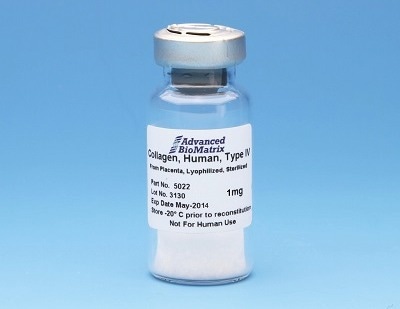 Type IV collagen lyophilized sterile powder